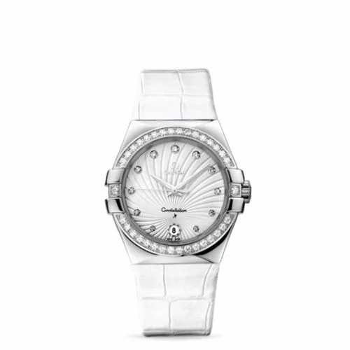 Omega Constellation Quartz 35 Stainless Steel / Diamond / White Supernova / Alligator 123.18.35.60.52.001 (12318356052001)